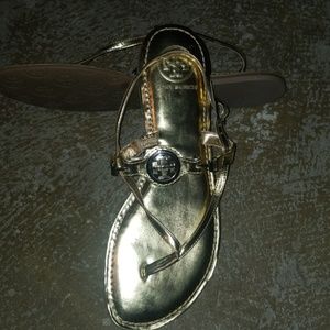 Tory Burch gold sandals
